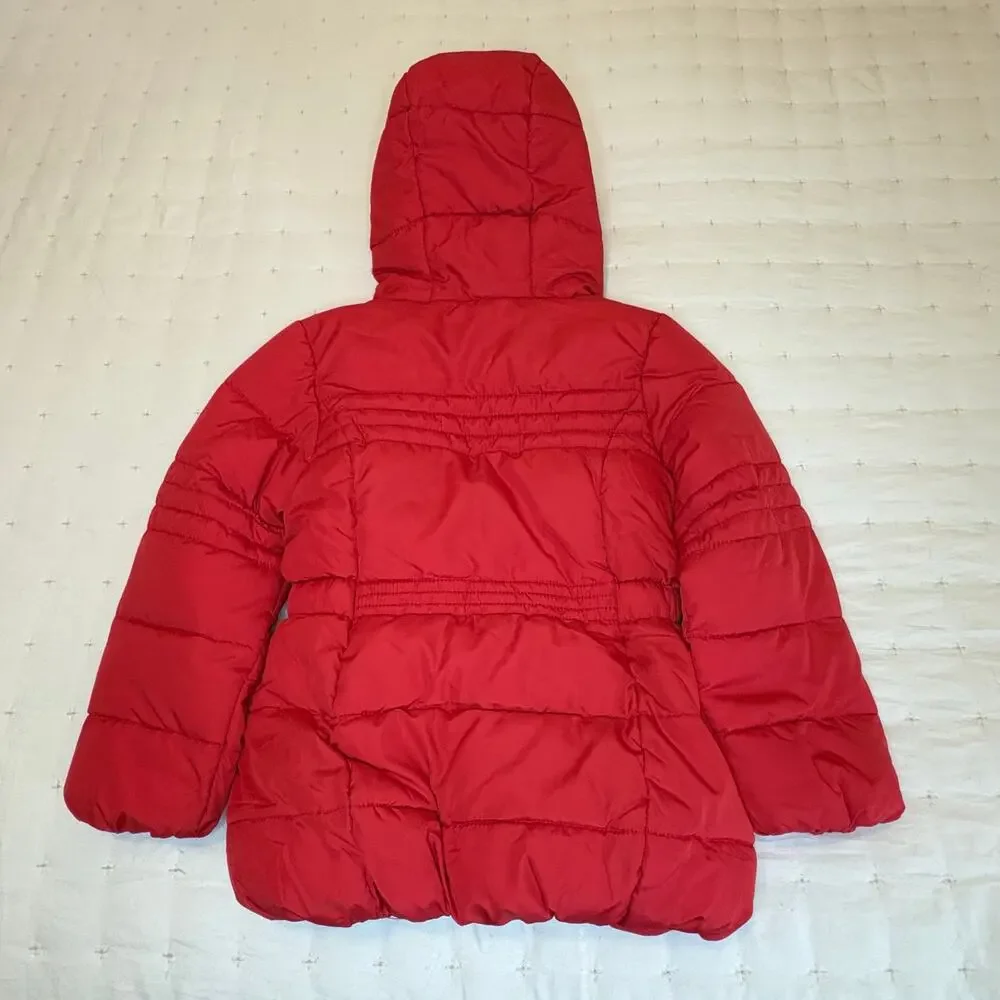 Joe Fresh Hooded Puffer Coat Jacket Girls 4/4T Red
